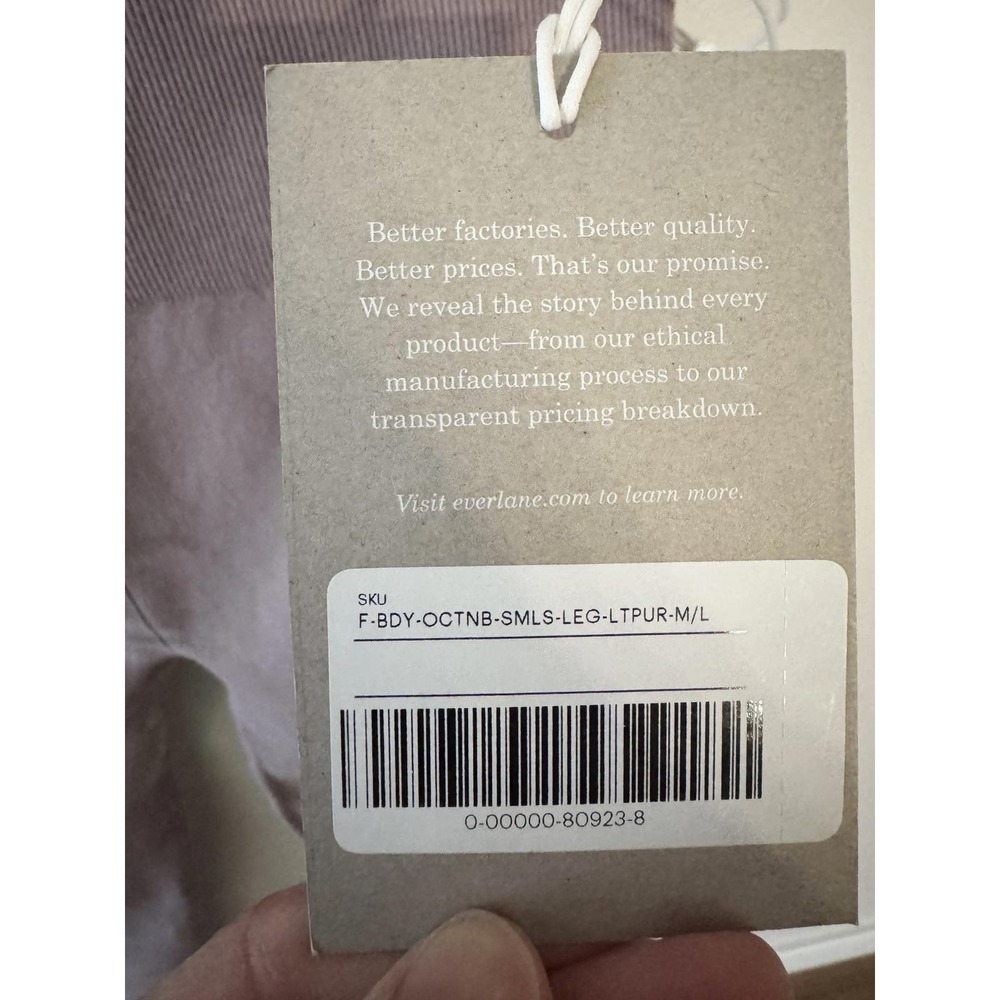 Everlane Leggings Seamless Ribbed Waist Lavender‎ Purple Activewear M/L - Picture 4 of 6